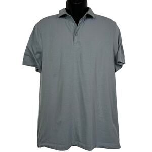 Lululemon Mens M  Evolution Polo Oxford Shirt DKLA Lavender Blue